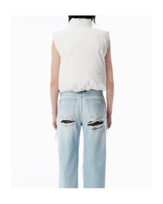 Alexander Wang White Essential Puffer Vest