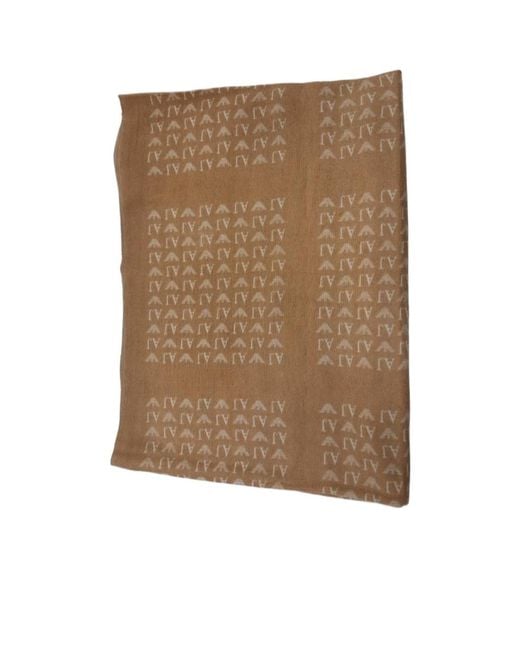 Armani Jeans Brown Logo Scarf