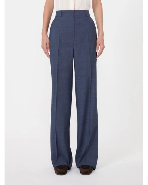 Max Mara Blue Casual Pants With Belt Loops
