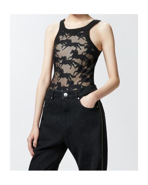Pinko Black Sleeveless Tops