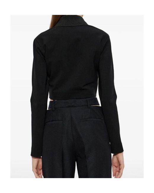 Jil Sander Black Zipped Cropped Jacket