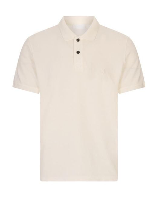 Dondup White Logo-Embroidered Polo Shirt for men