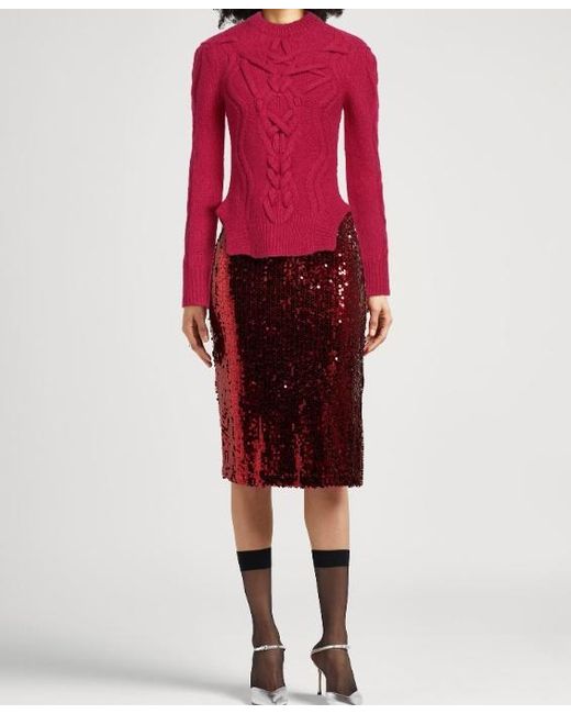 Isabel Marant Red Long-Sleeved Sweater