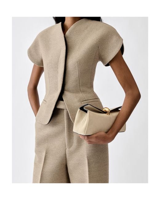 Jacquemus Natural The Ovalo Short-Sleeve Jacket