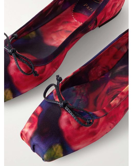 Christian Louboutin Red Square Toe Ballet Flats