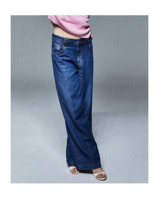 Liu Jo Blue High-Waist Flared Jeans