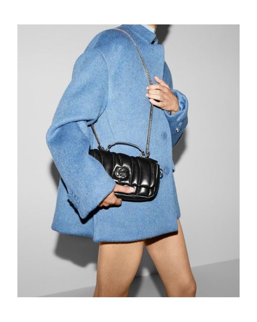 Gucci Black Gg Milano Mini Top Handle Bag