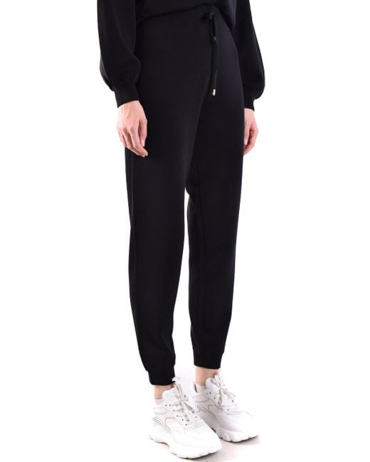 Pinko Black Drawstring Fleece Joggers