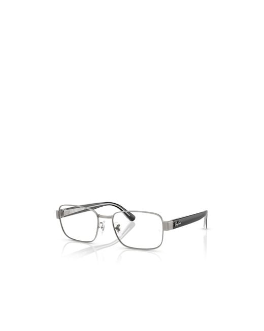 Ray-Ban White Geometric Flat Mirror for men