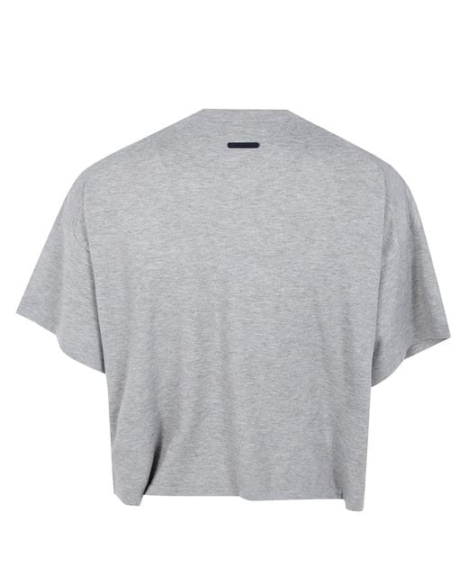 Fear Of God Gray Logo-Patch T-Shirt