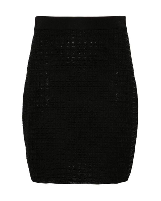 Givenchy Black Textured Mini Skirt