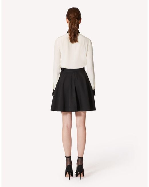 RED Valentino Black Buckle Detail Skirt