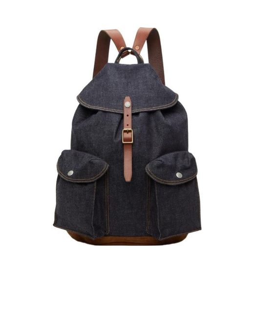 RRL Blue Logo Backpack for men