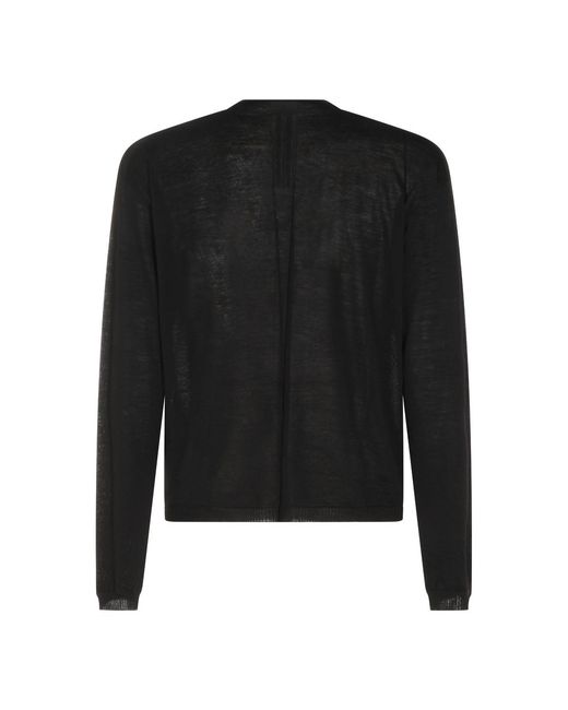 Rick Owens Black Long Sleeve Cut-Out Jumper for men