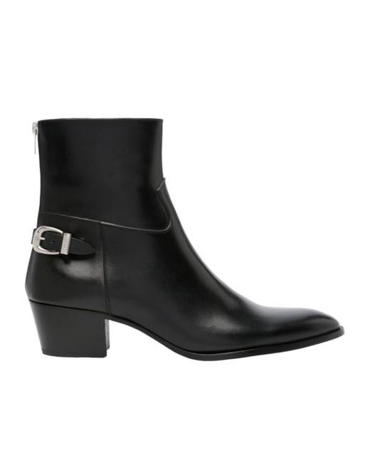 Céline Black Leather Boots for men