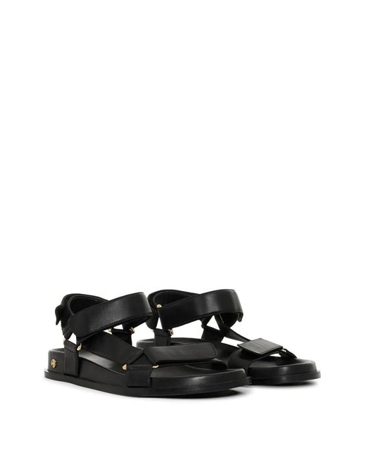 Anine Bing Black Touch-Strap Sandals