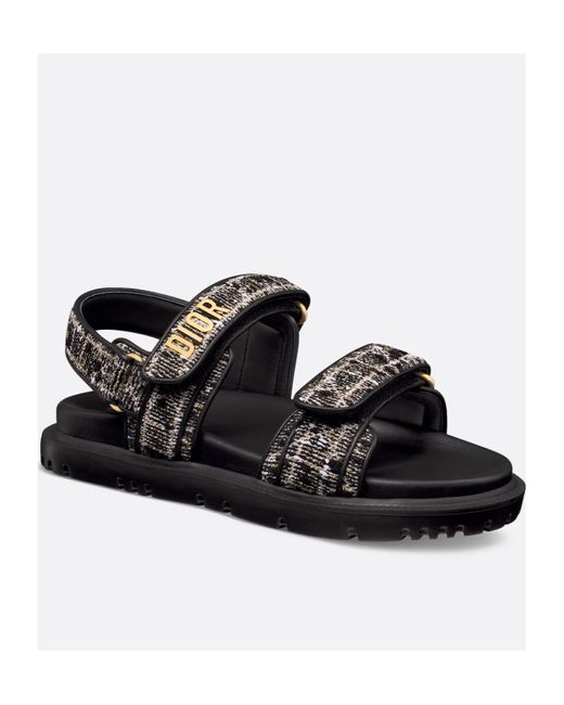 Dior Black Act Flat Sandals