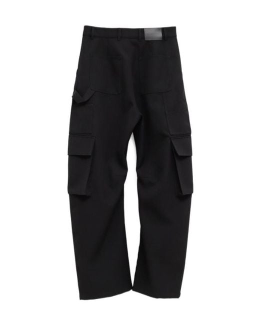 Balenciaga Black Workwear Wool Cargo Pants