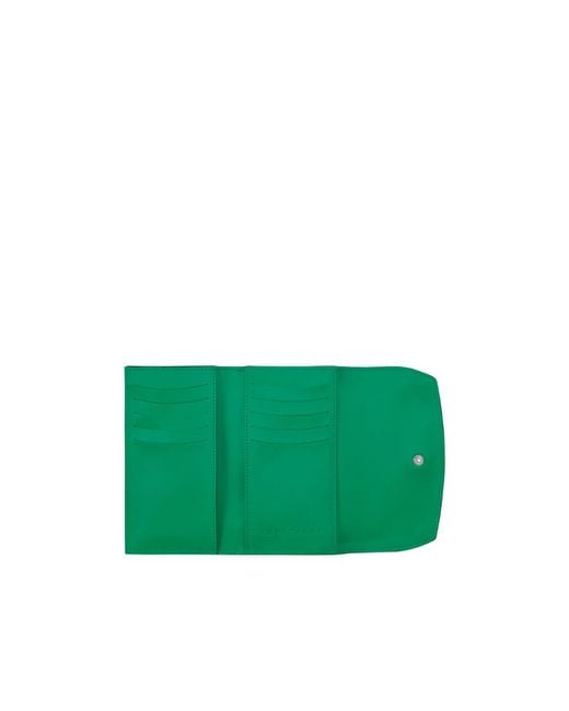 Longchamp Green Roseau Trifold Wallet