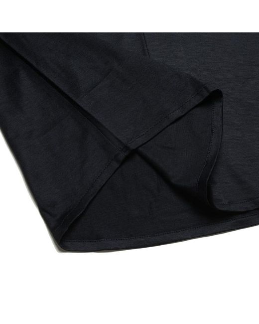 Emporio Armani Black Curved Hem Buttoned Shirt for men