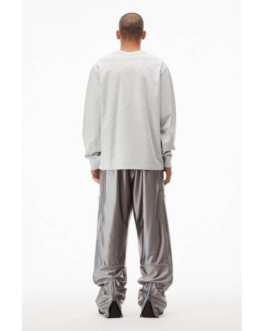 Alexander Wang White Puff Logo Long-Sleeved T-Shirt