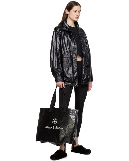 Anine Bing Black Rhea High-Waisted Leggings
