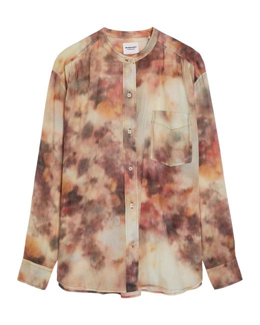 Isabel Marant Brown Printed Cotton Blouse