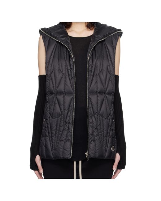 Moncler Black Moncler Rick Owens Geocamo Zipped Waistcoat for men