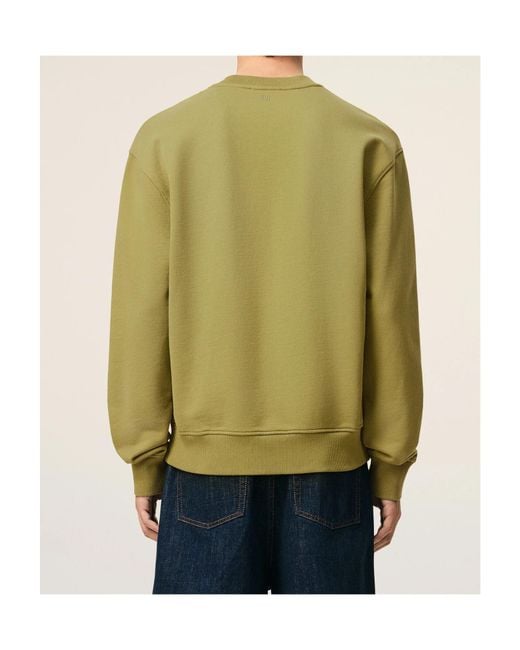 AMI Green Ami Ami De Coeur Crewneck Sweatshirt for men