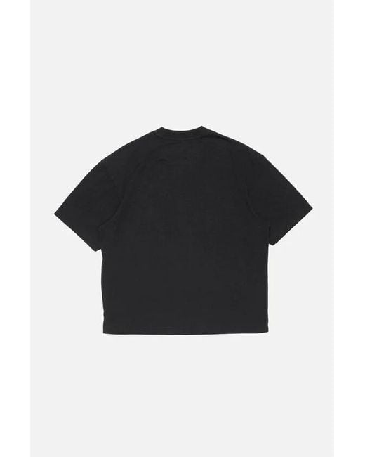 Acne Blue Logo Detailed Crewneck T-Shirt for men
