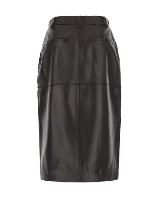 P.A.R.O.S.H. Gray P.A.R.O..H. Buttoned Pencil Skirt