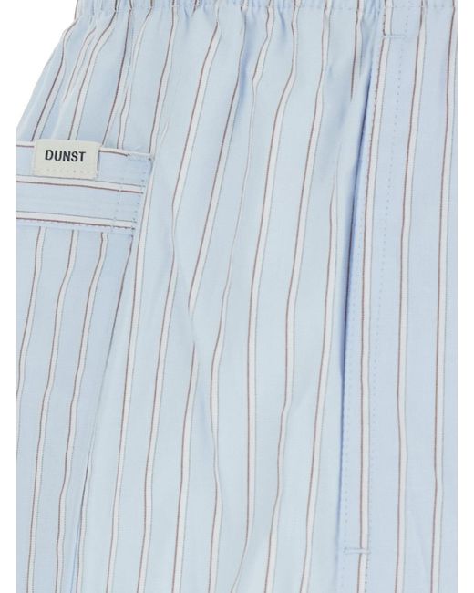 DUNST Blue Pajama Mini Striped Drawstring Shorts