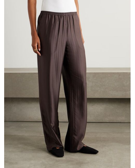 Loulou de Saison Brown Kadala Patchwork Straight-Leg Casual Pants