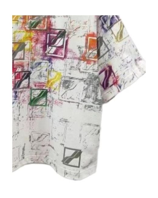 we11done Gray Printed Pattern Short-Sleeved T-Shirt for men