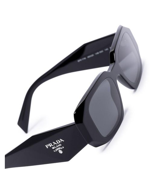 Prada Black Rectangular Frame Sunglasses