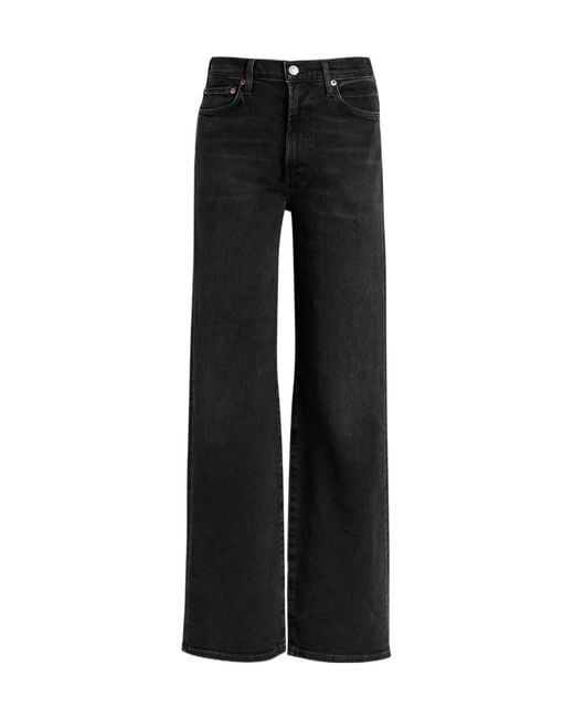 Agolde Black Straight-Leg Jeans