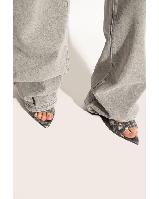 The Attico Metallic The Ester Pointed Toe Mules