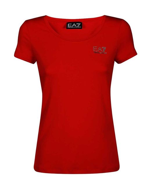 Emporio Armani Red Short-Sleeved T-Shirt