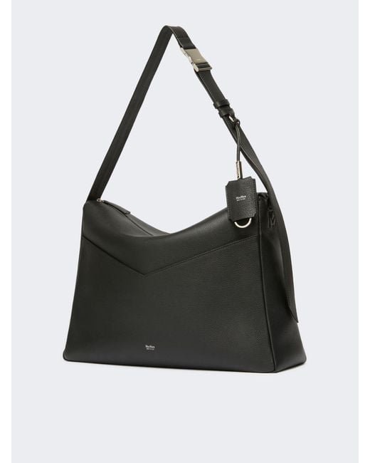 Max Mara Black Kipperl Zip Shoulder Bag
