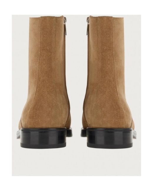 Ferragamo Brown Ferragamo Side-Zip Ankle Boots for men