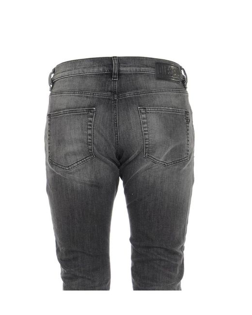 DIESEL Gray Slim Distressed Jeans for men