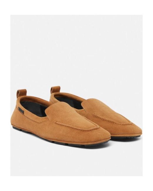 Versace Brown Villa Square-Toe Driver Shoes for men