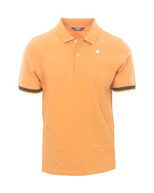 K-Way Orange Short-Sleeved Polo Shirt for men