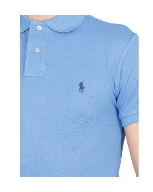 Polo Ralph Lauren Purple Logo Embroidered Short-Sleeved Polo Shirt for men