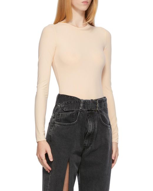 Maison Margiela Black Four-Stitch Long-Sleeved Bodysuit