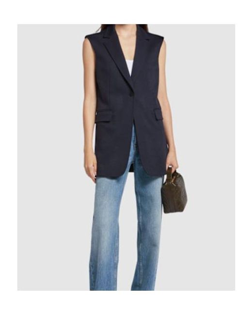 Max Mara Tenue Wool Vest in Blue | Lyst