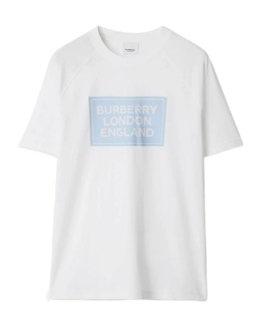 Burberry White Item O-Neck Short-Sleeved T-Shirt