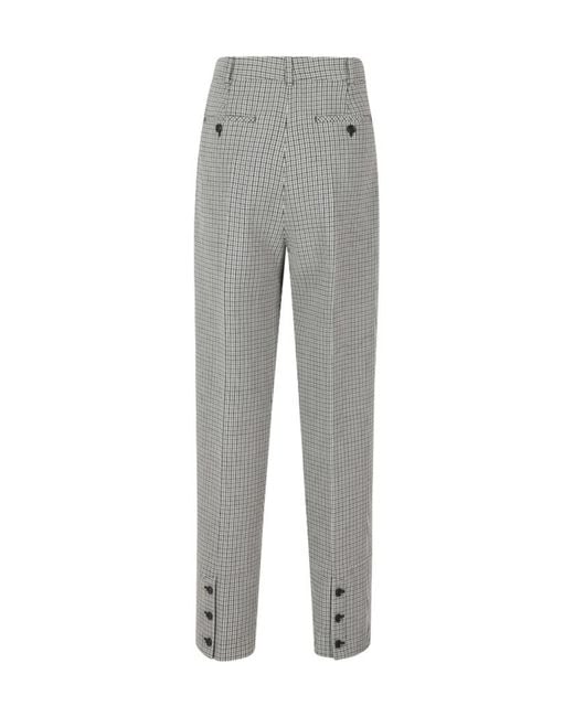 Ports 1961 Gray Casual Trousers With Belt Loops