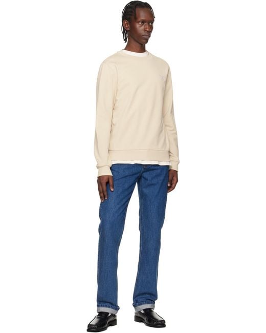 A.P.C. White Logo Sweatshirt for men