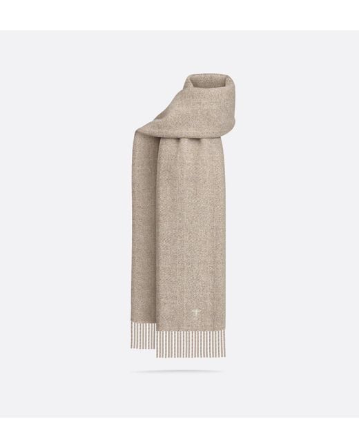 Dior White Cannage Scarf